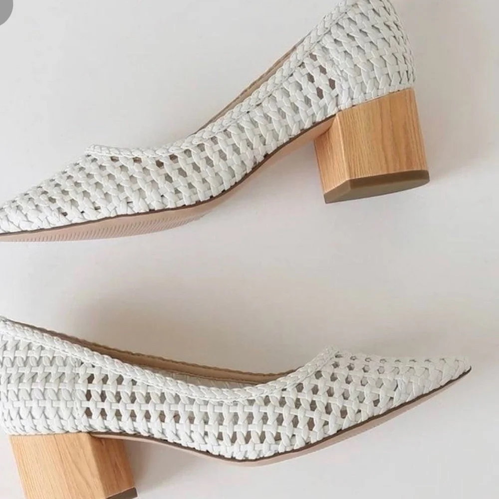 Sole Society White Woven Pump - Picture 1 of 5
